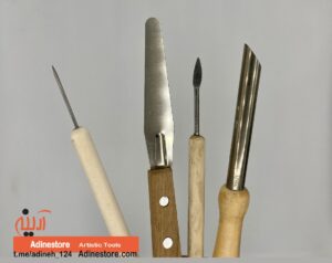 ست مجسمه سازی دسته چوبی