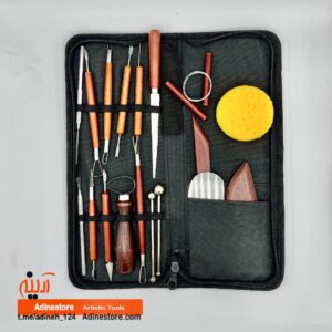 ست ابزار چوبی سفالگری و مجسمه‌سازی