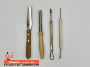 ست مجسمه سازی دسته چوبی